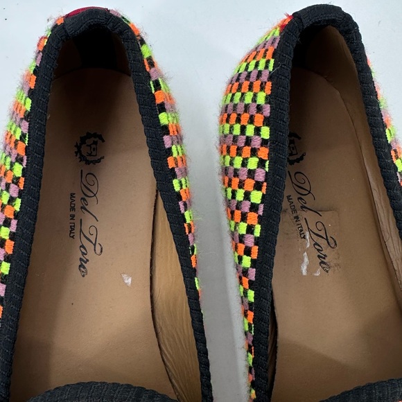 Del Toro Colorful Loafers Checkered Neon Womens 10 - Picture 3 of 11